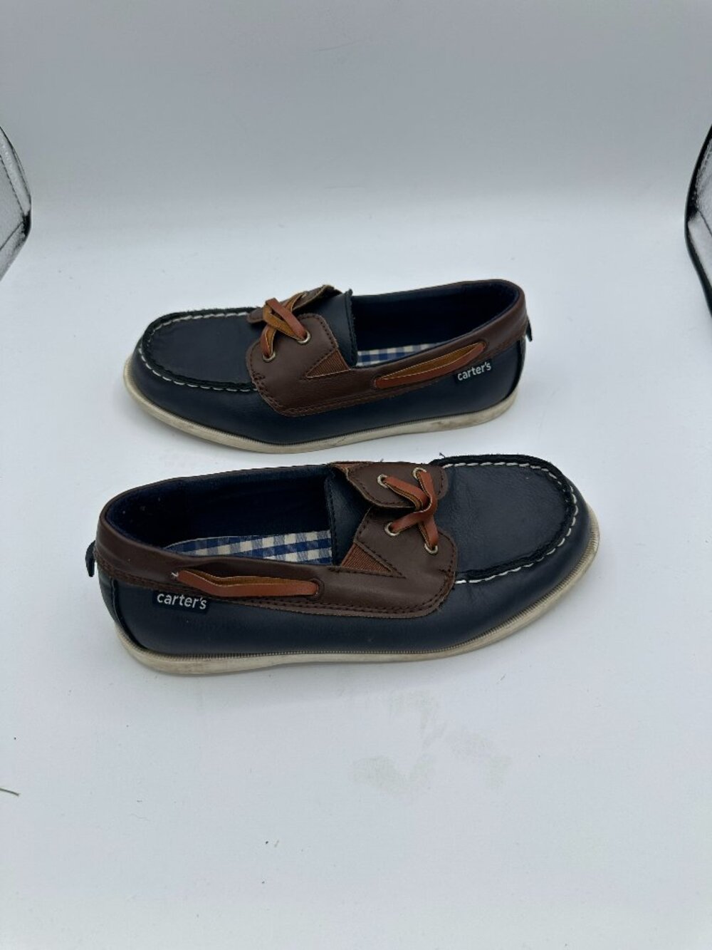 Carter's Toddler Boat Shoes Faux Leather Blue Boys Size 2